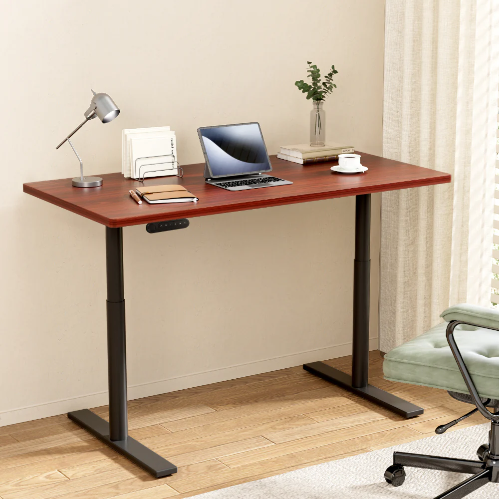 Standing Desk Motorised Electric Dual Motor Walnut 120CM