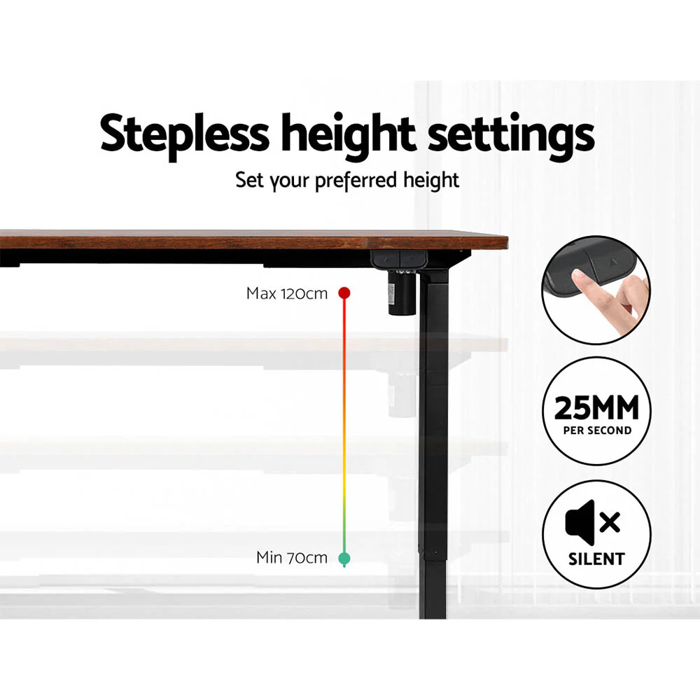 Standing Desk Motorised Rustic Brown 140CM - Image 4