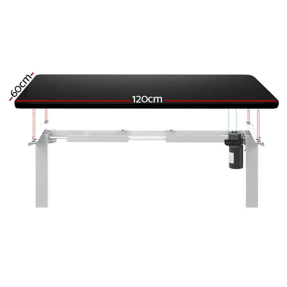 Standing Desk Motorised Sit Stand Desks Black 120CM - Image 3