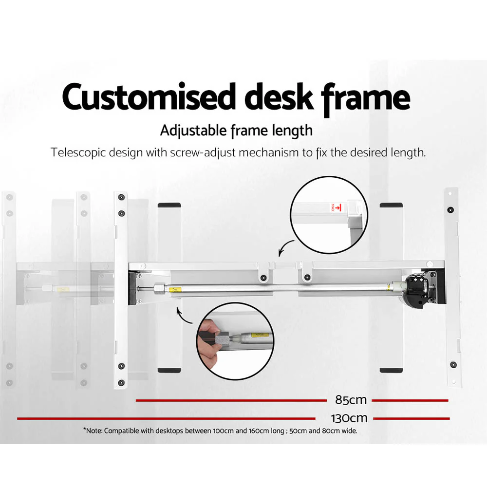 Standing Desk Motorised Sit Stand Desks Black 120CM - Image 5