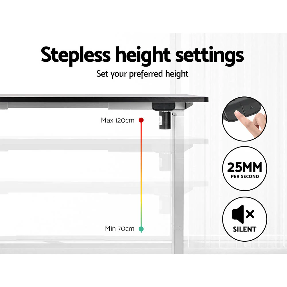 Standing Desk Motorised Sit Stand Desks Black 140CM - Image 4