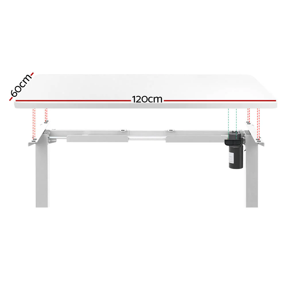 Standing Desk Motorised Sit Stand Desks White 120CM - Image 3