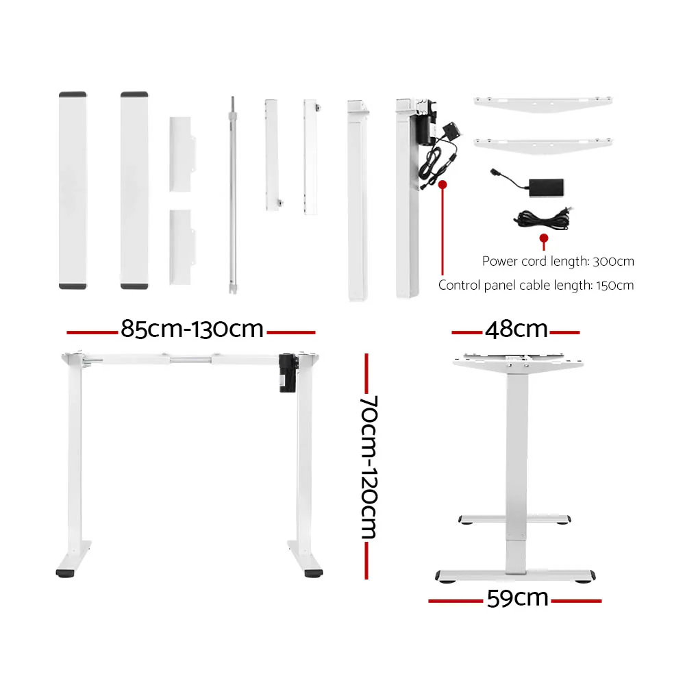 Standing Desk Motorised Sit Stand Desks White Oak 140CM - Image 2
