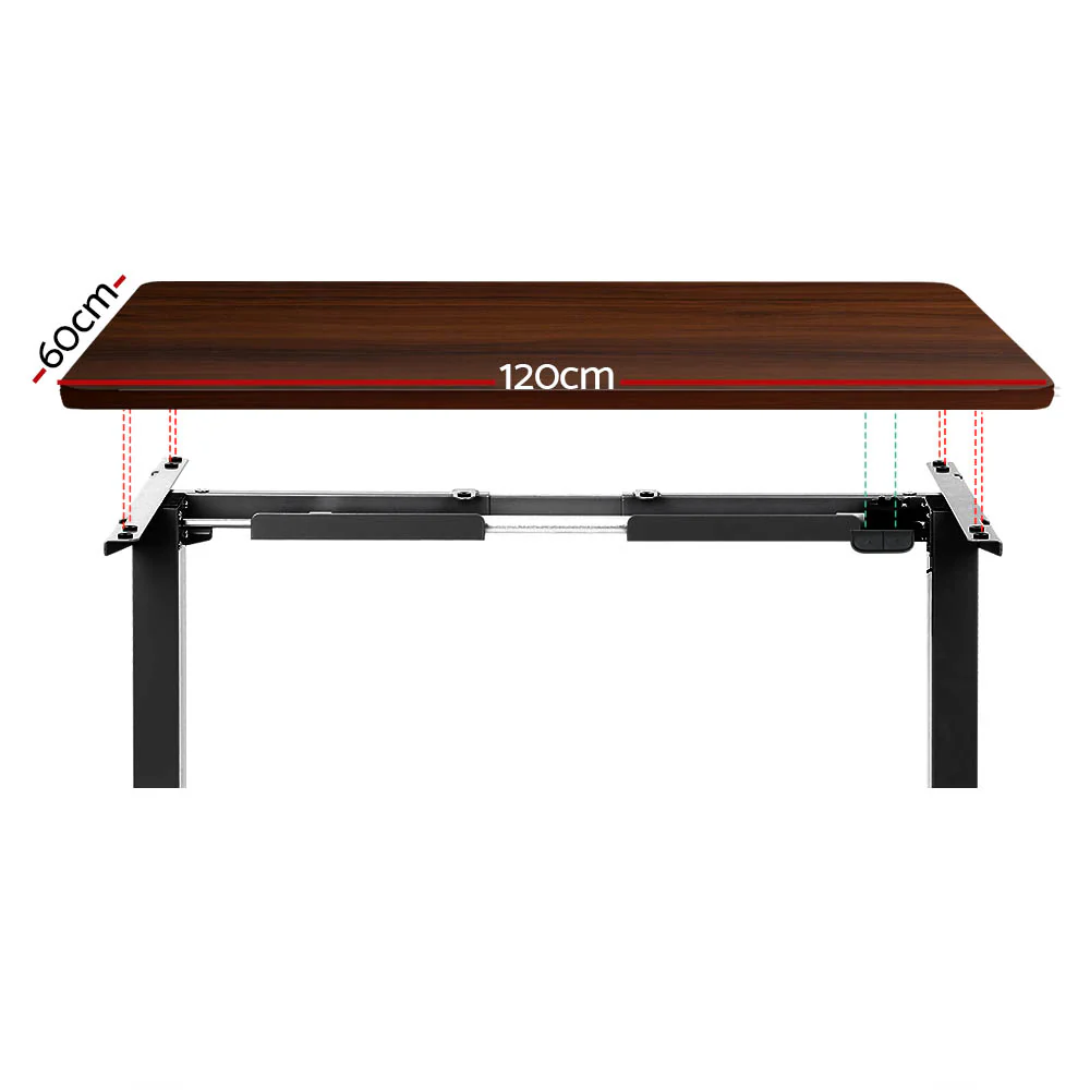 Standing Desk Motorised Walnut 120CM - Image 3