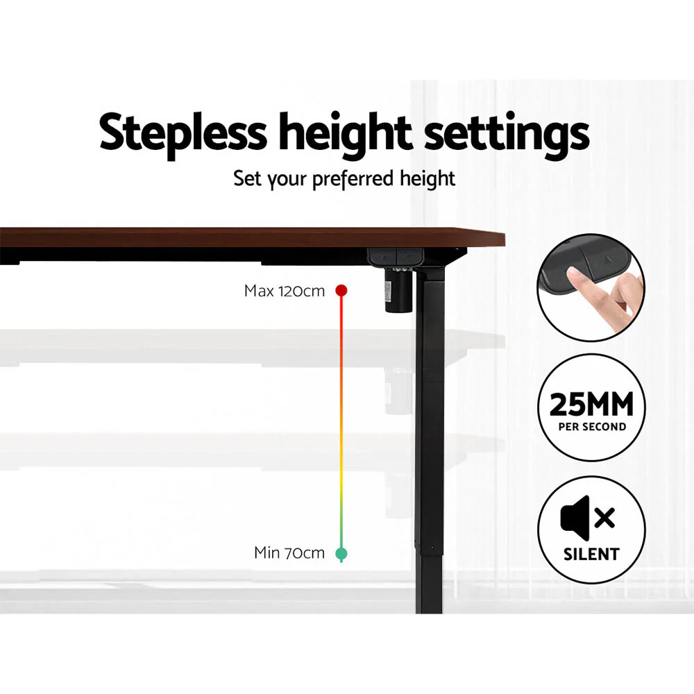Standing Desk Motorised Walnut 140CM - Image 4