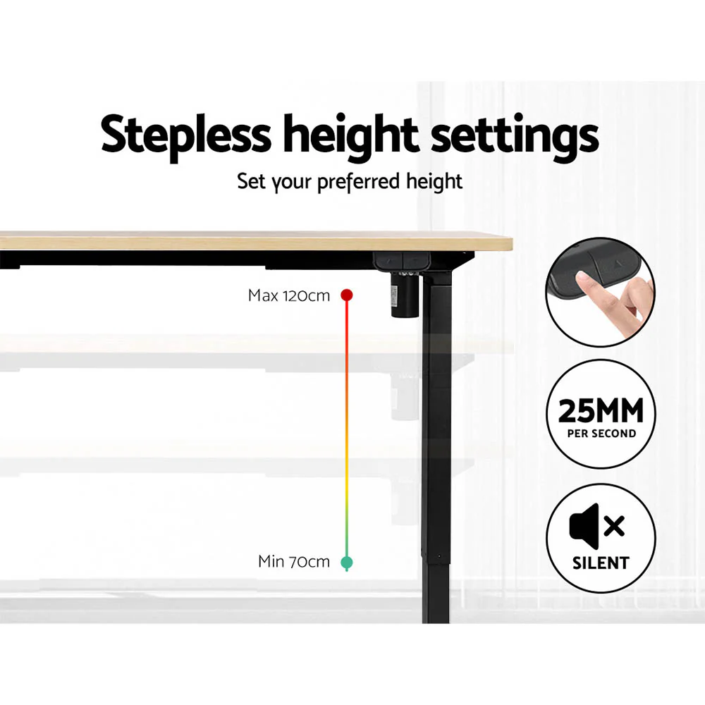 Standing Desk Motorised White Oak 120CM - Image 4