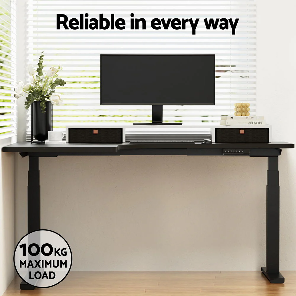 Standing Desks L-shape Motorised 160CM Black - Image 6