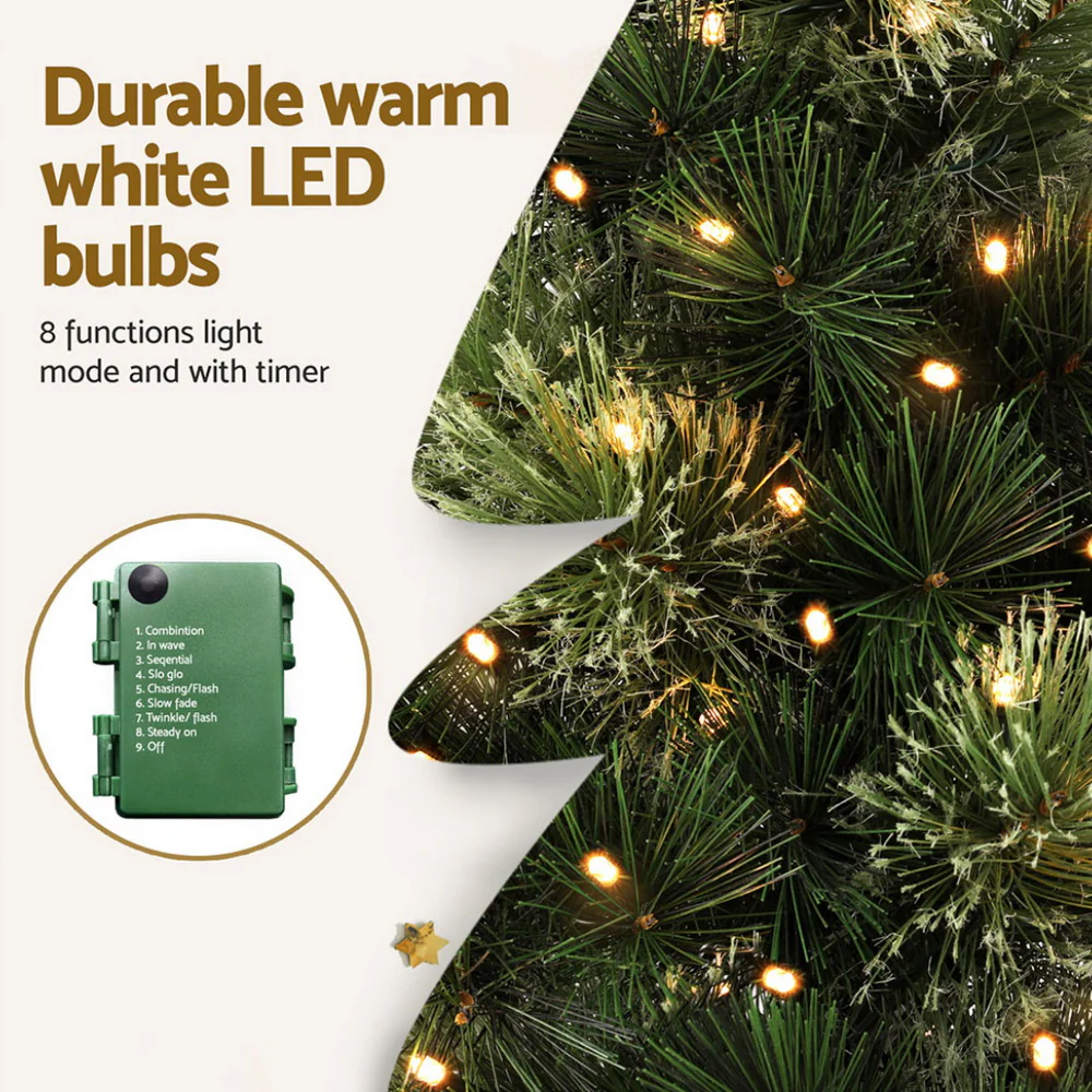 60CM Tabletop Christmas Tree – 52 Tips – Pre-lit 50 LED Lights (8 Modes, Timer Function) - Image 5