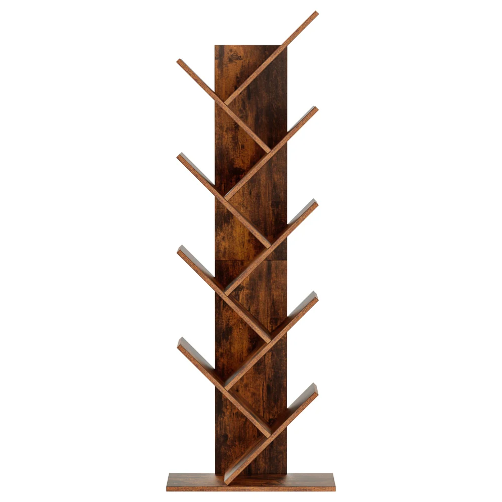 Tree Bookshelf 9 Tiers Walnut - Image 4