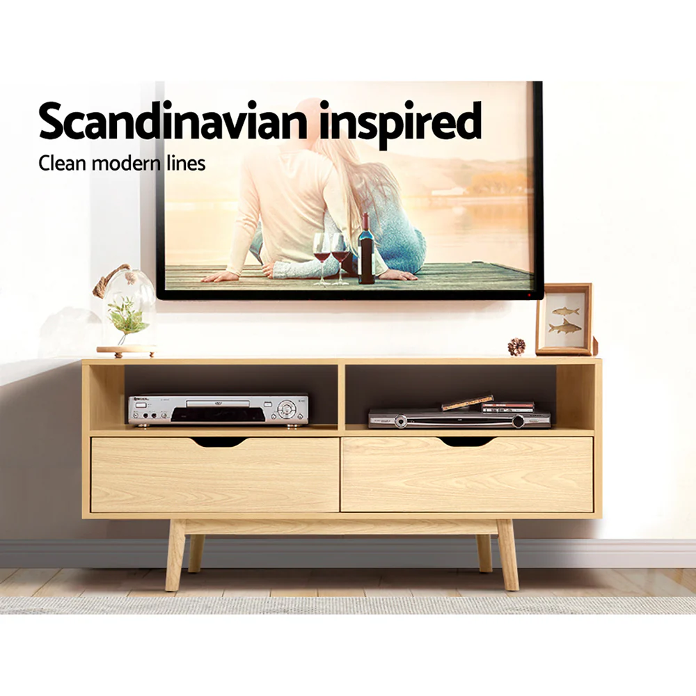 TV Cabinet Entertainment Unit 120cm Pine Ford - Image 5