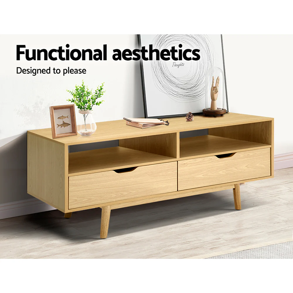 TV Cabinet Entertainment Unit 120cm Pine Ford - Image 6