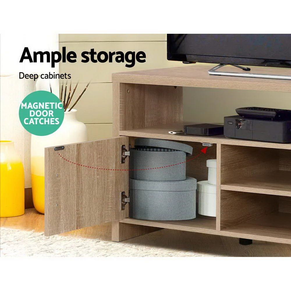 TV Cabinet Entertainment Unit 140cm Oak Ken - Image 5