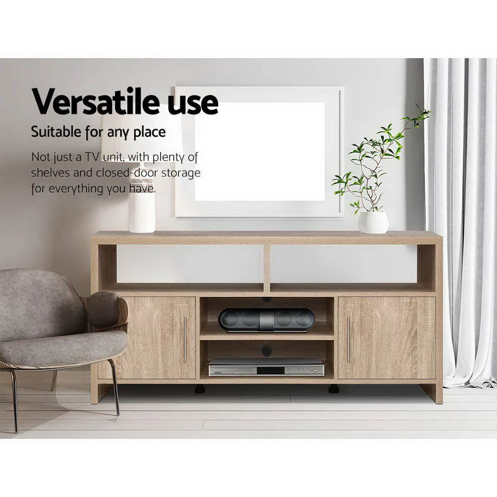 TV Cabinet Entertainment Unit 140cm Oak Ken - Image 7