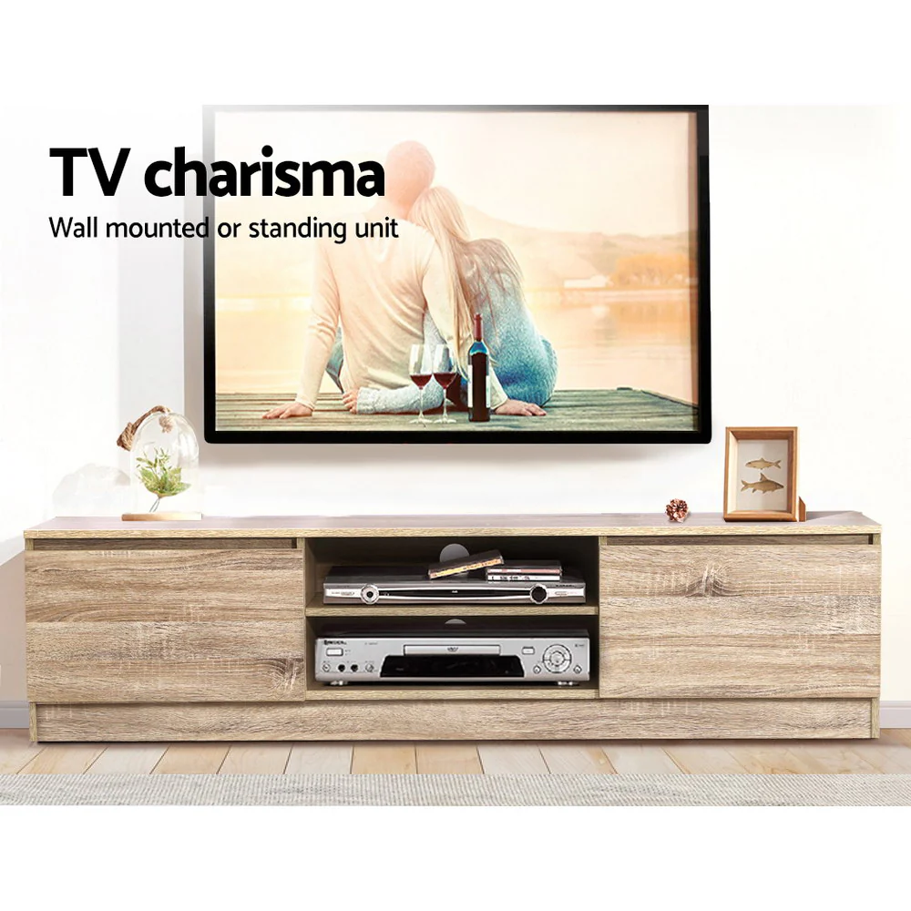 TV Cabinet Entertainment Unit 160cm Pine Charles - Image 4