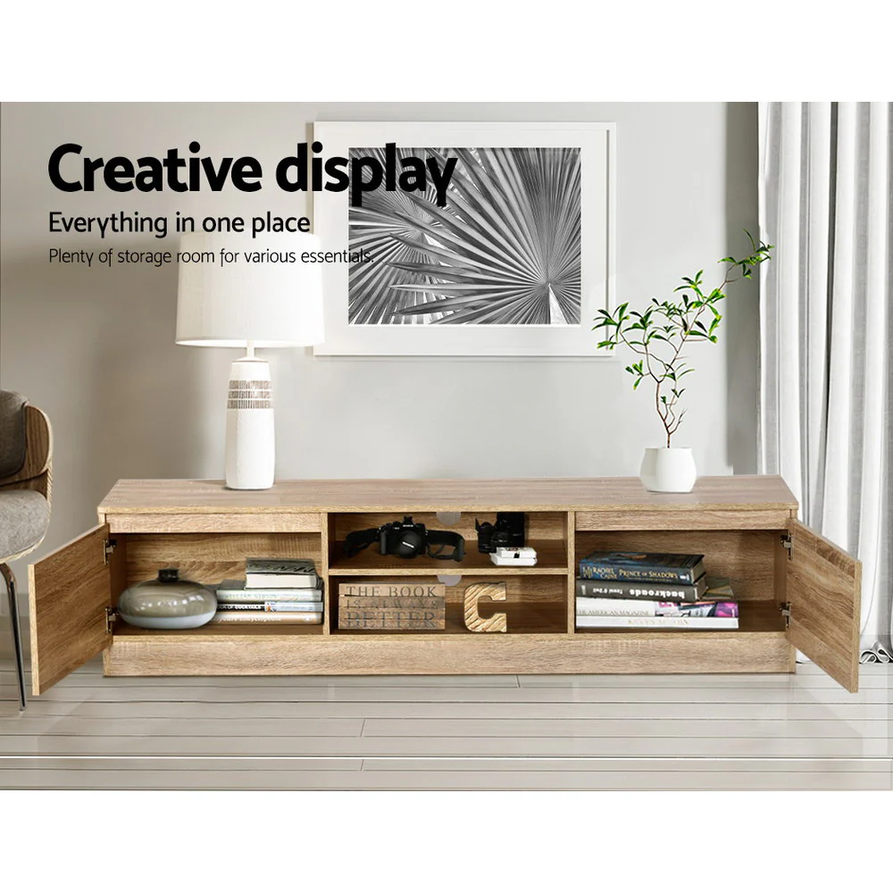 TV Cabinet Entertainment Unit 160cm Pine Charles - Image 5