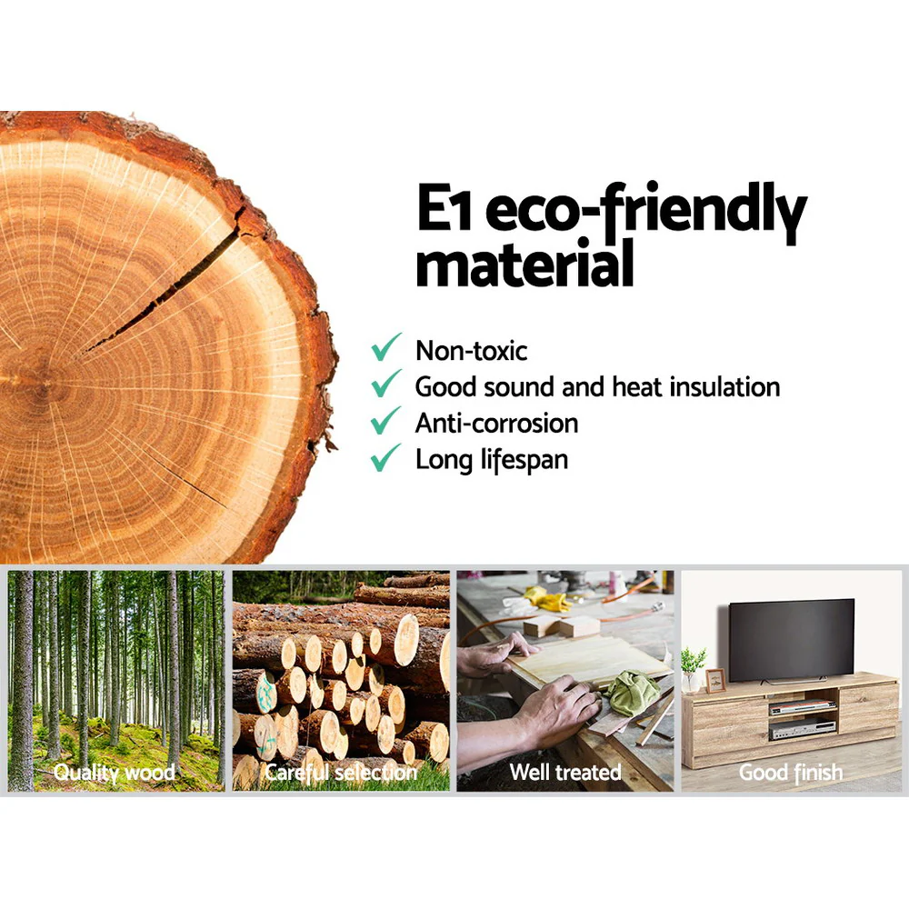 TV Cabinet Entertainment Unit 160cm Pine Charles - Image 6