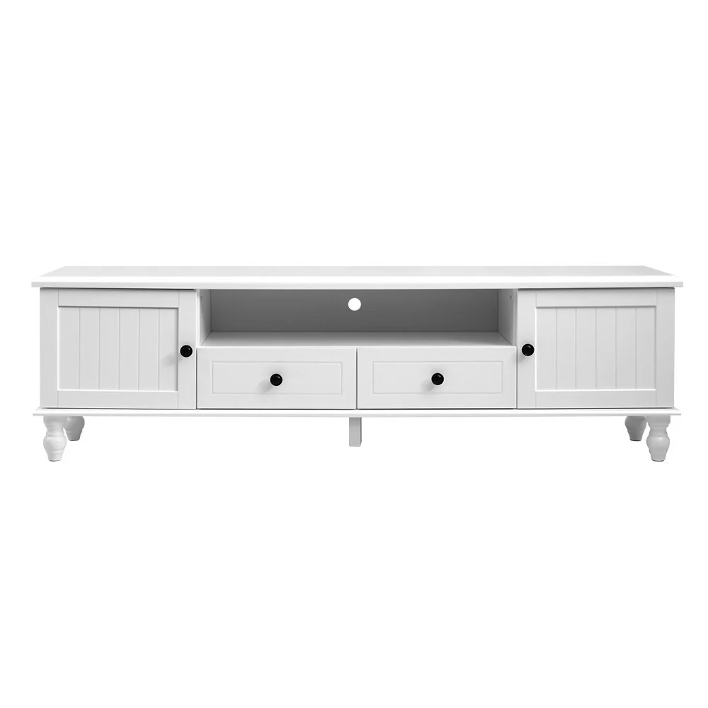 TV Cabinet Entertainment Unit 160cm White Kubi - Image 4
