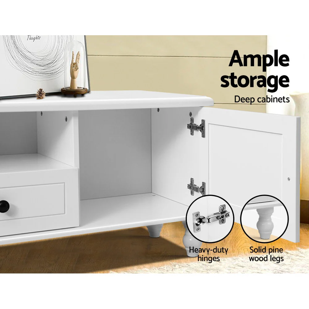 TV Cabinet Entertainment Unit 160cm White Kubi - Image 6