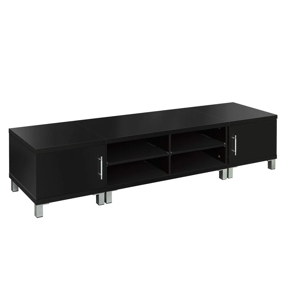 TV Cabinet Entertainment Unit 190cm Black Danson - Image 2