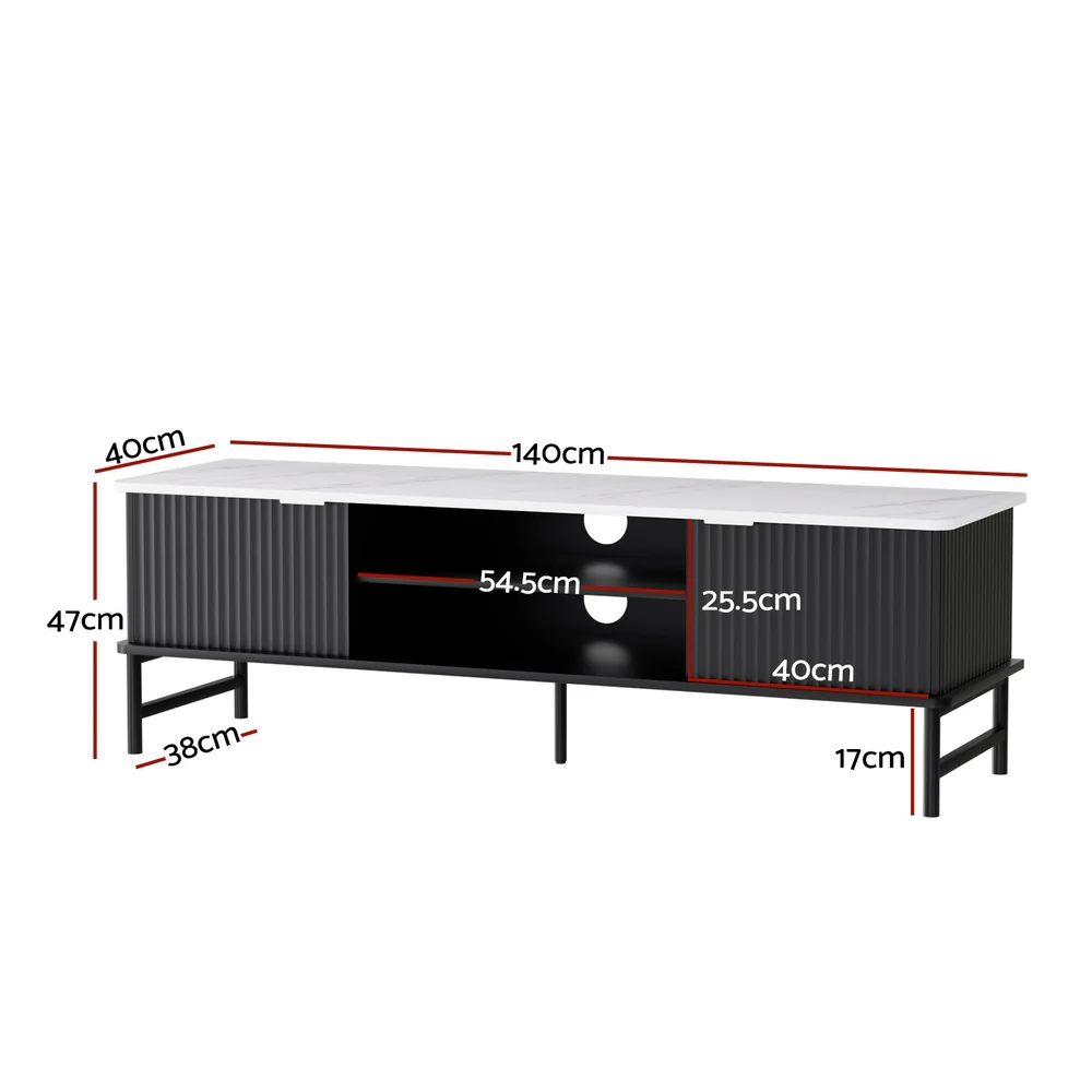 TV Cabinet Entertainment Unit Stand Storage 140CM - Image 3