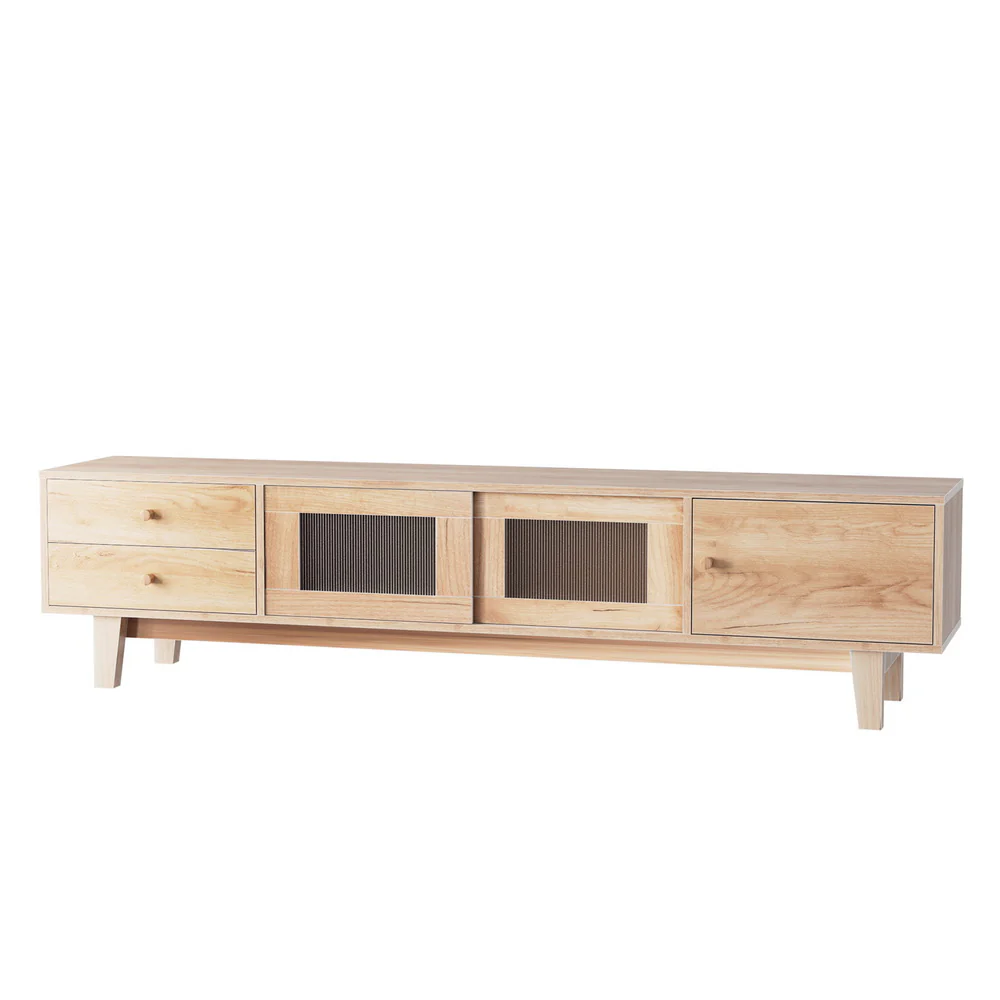 TV Cabinet Entertainment Unit Stand Storage Drawer 180CM - Image 2