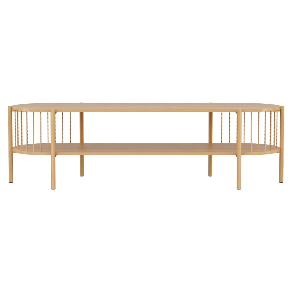 TV Unit Entertainment Unit Storage Shelf 148cm Pine - Image 4