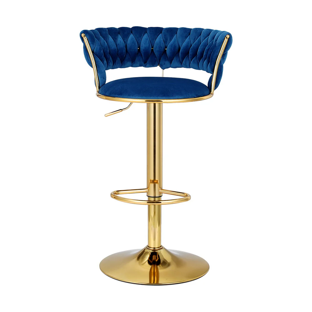 Vivien Clam Shell Bar Stool - Blue - Image 3