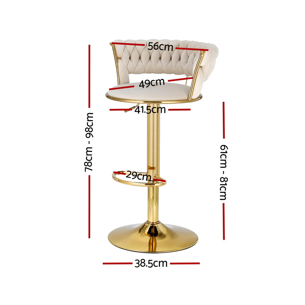 Vivien Clam Shell Bar Stool - Ivory - Image 2