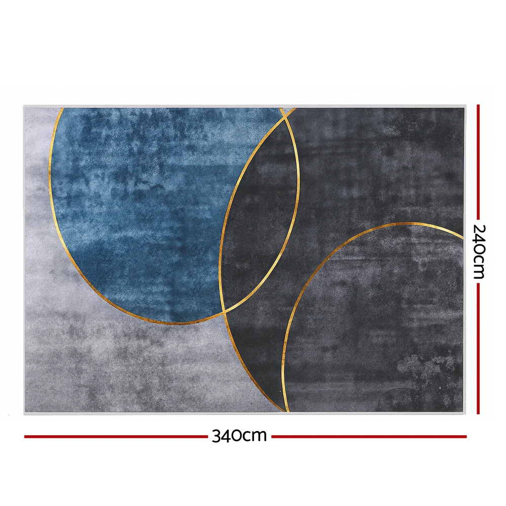 Washable Floor Rug 240X340cm Large Geometric Area Rug Modern Floor Carpet - Image 2
