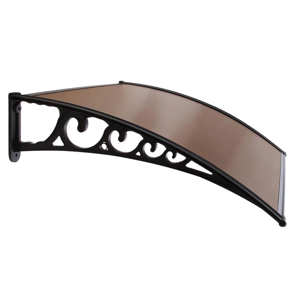 Window Awning Door Canopy 1m x 2m Brown - Image 4