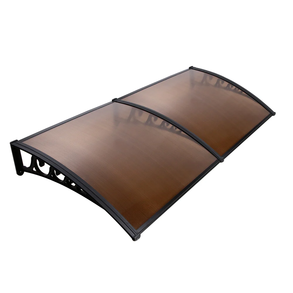 Window Awning Door Canopy 1m x 2m Brown - Image 8