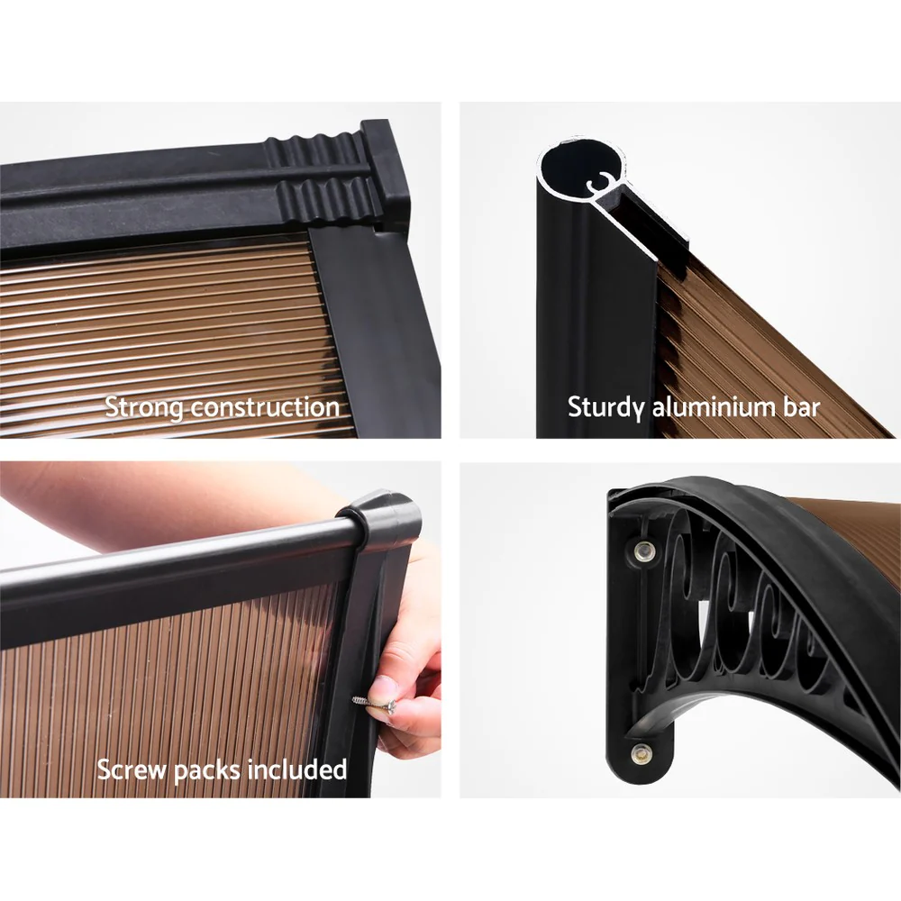 Window Door Awning 1mx1m Brown - Image 6