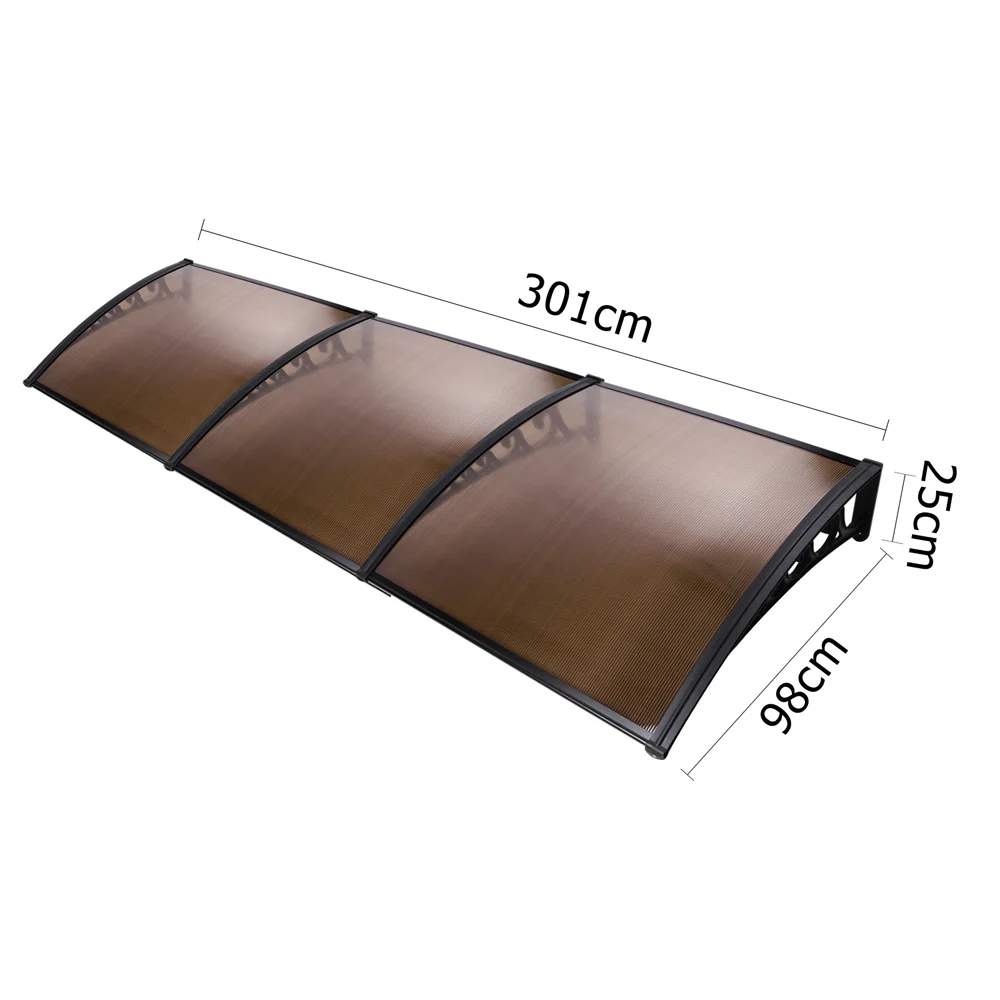 Window Door Awning 1mx3m Brown - Image 2