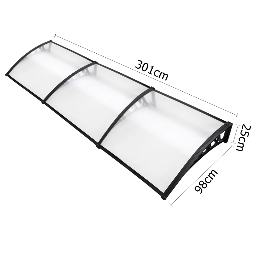 Window Door Awning 1mx3m Transparent - Image 2