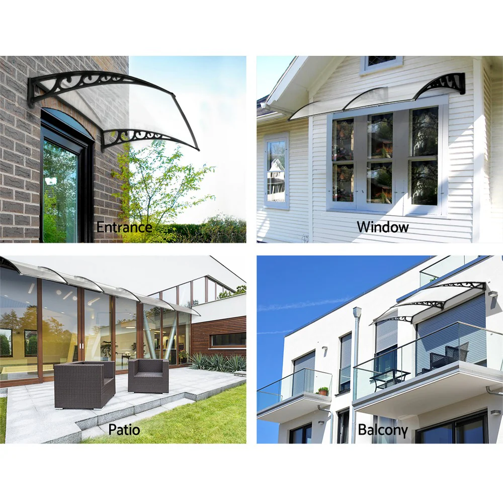 Window Door Awning 1mx4m Transparent - Image 4