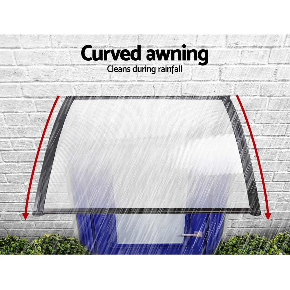 Window Door Awning 1mx4m Transparent - Image 5