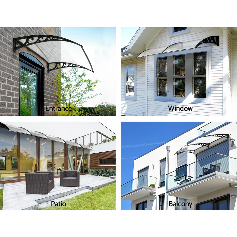 Window Door Awning 1mx6m Transparent Plastic Frame - Image 4