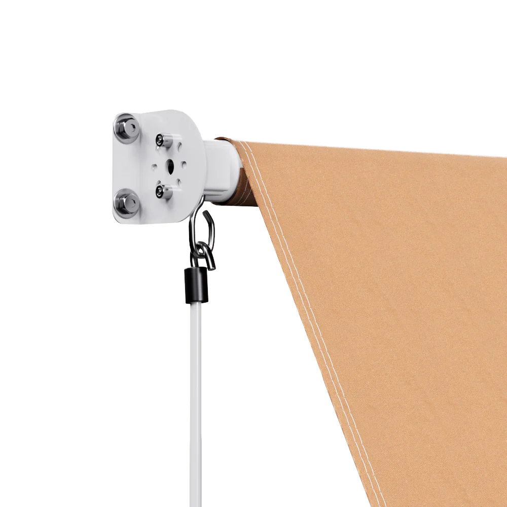 Window Fixed Pivot Arm Awning Outdoor Retractable Canopy 2.1X2.1M Beige - Image 3