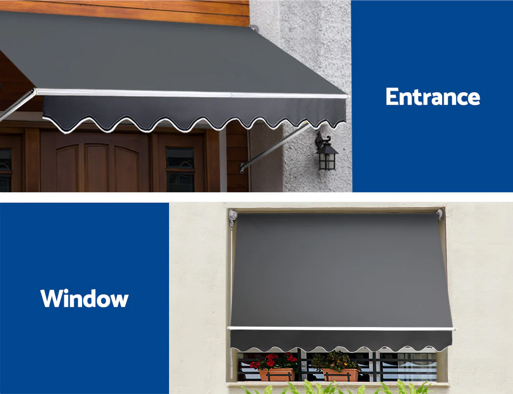 Window Fixed Pivot Arm Awning Patio Outdoor Blinds Retractable 2.8X2.1M - Image 5