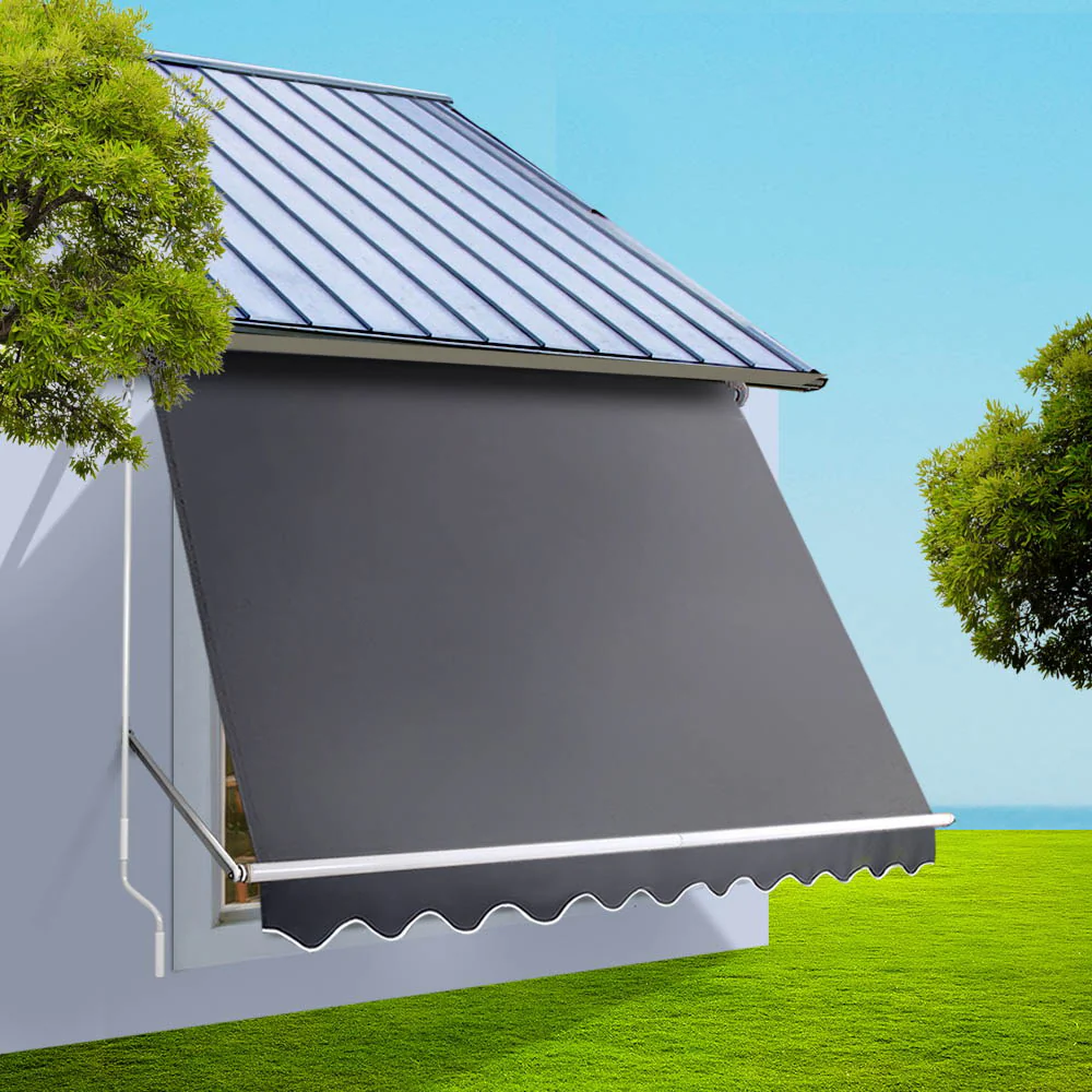 Window Fixed Pivot Arm Awning Patio Outdoor Blinds Retractable 2.8X2.1M - Image 7