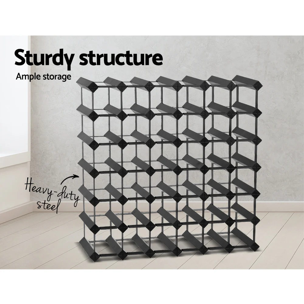 Wine Rack 42 Bottle Black - Image 4